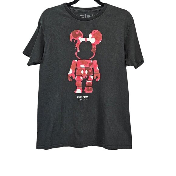 Neff Disney Tokyo Toy Camo Mickey Mouse Bearbrick Graphic T-Shirt - Picture 1 of 7
